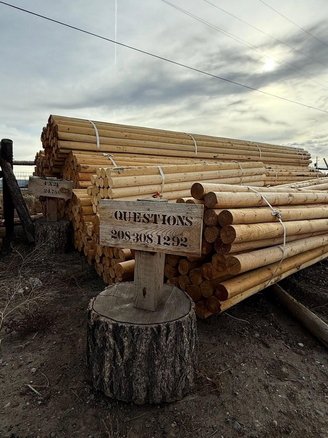 Stacked logs