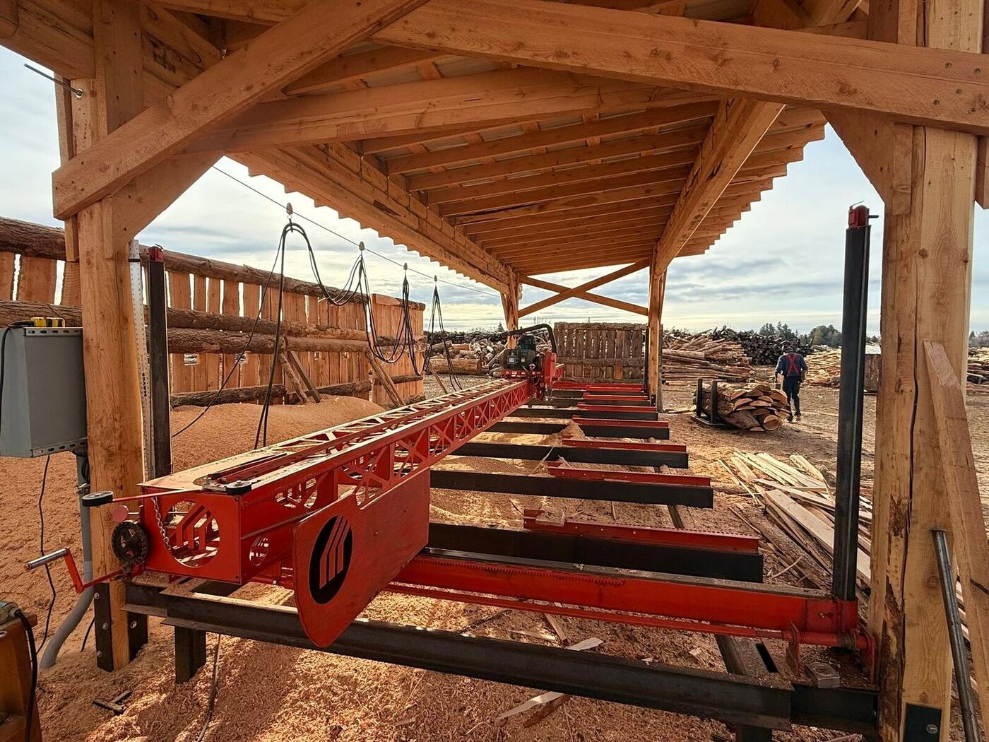 Sawmill at the Sticks and Stones yard